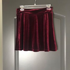 NWOT Urban Outfitters velvet skater skirt